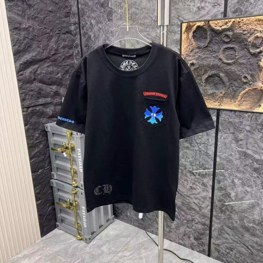 Chrome Hearts Classic Crewneck T-Shirt in Black/Blue