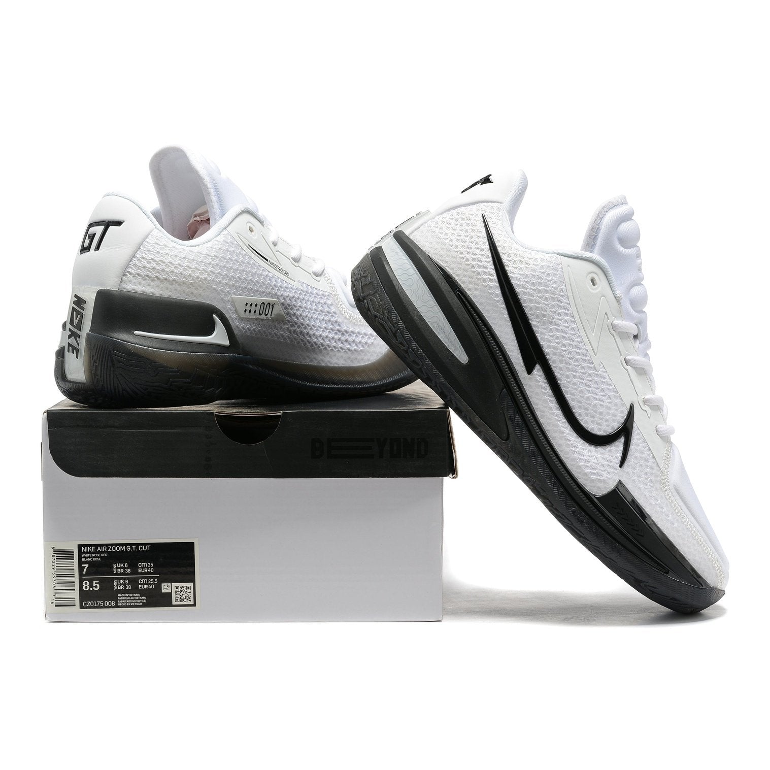 NIKE AIR ZOOM G.T. CUT X WHITE BLACK - Prime Reps