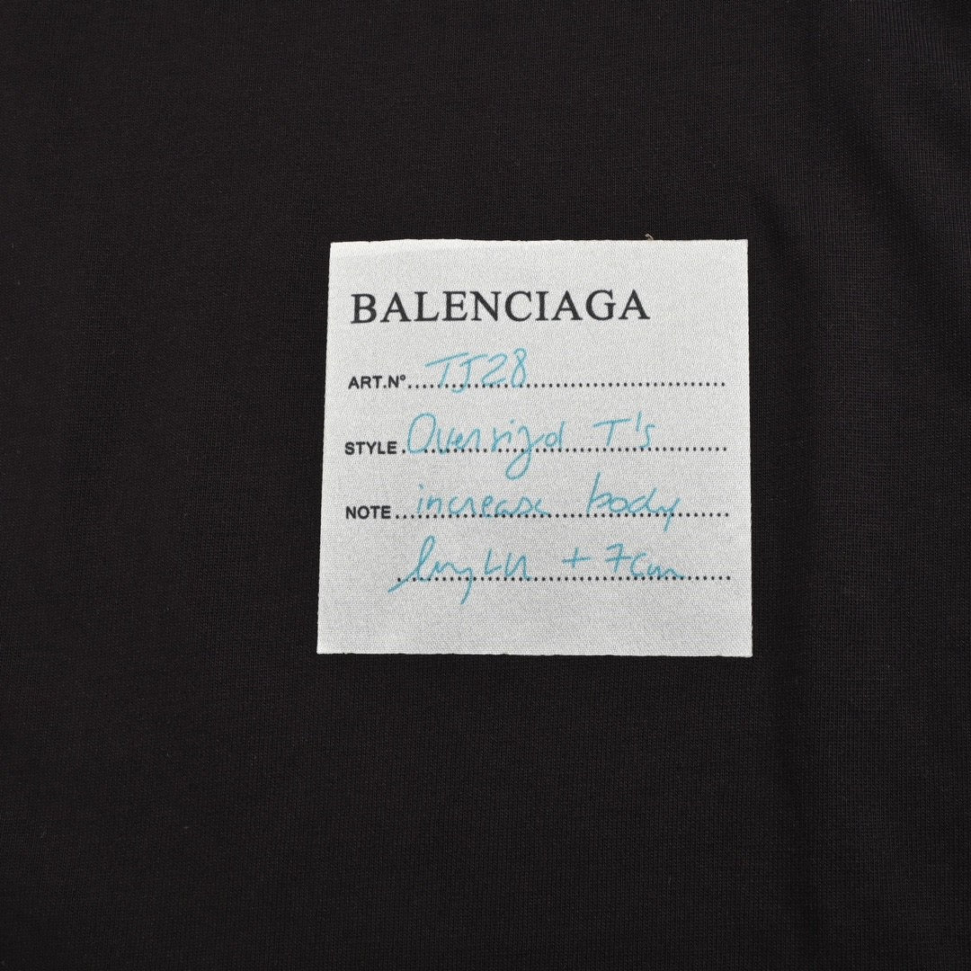 Ba*len*cia*ga black t-shirt with label detail