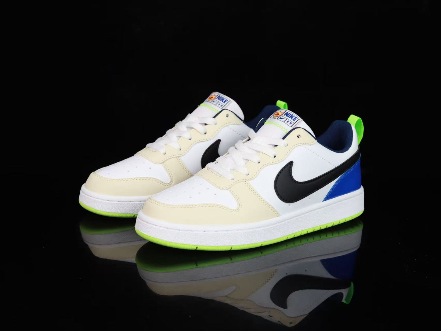 NikeCourt Borough in White/Blue/Green: Clubhouse Heritage