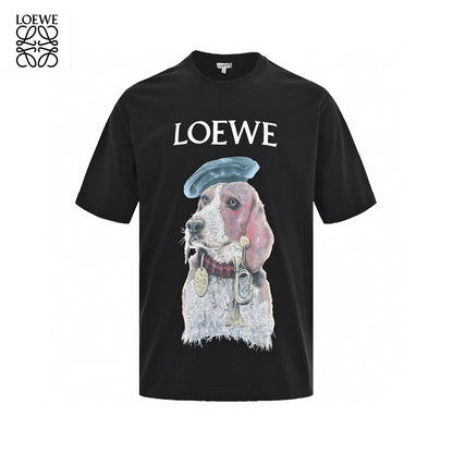 Loewe T-Shirt - Black with Dog Print