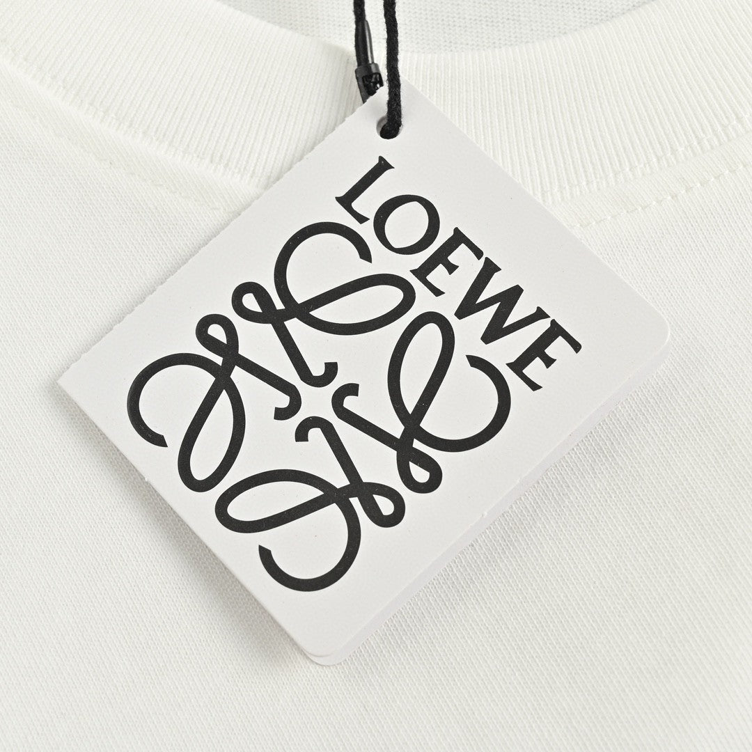 Loewe White T-Shirt with Multicolored Logo