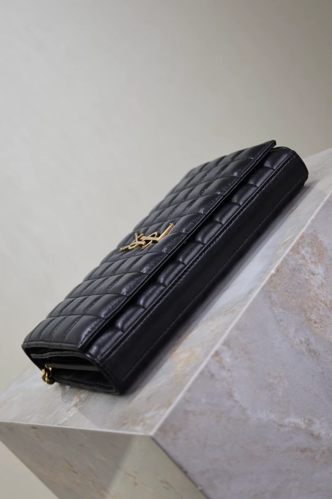 Saint Laurent Black Quilted Lambskin Bag