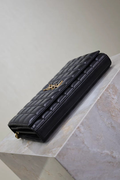 Saint Laurent Black Quilted Lambskin Bag