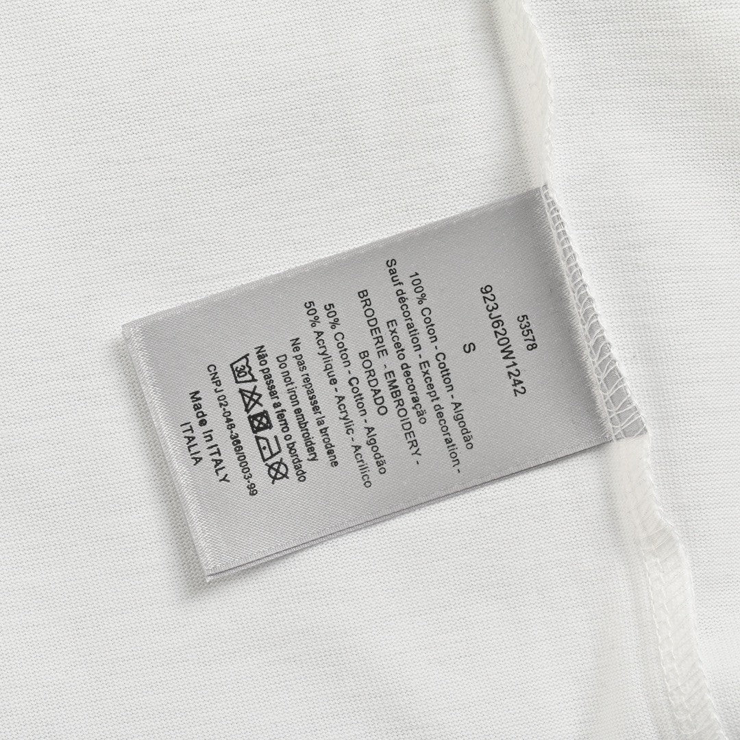 Dior Embroidered CD Logo T-Shirt (White)