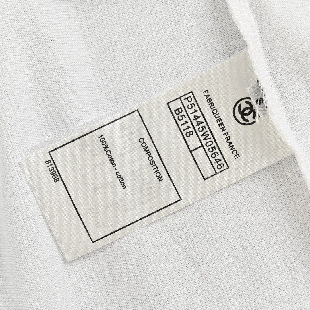 Ch*el classic logo t-shirt in white