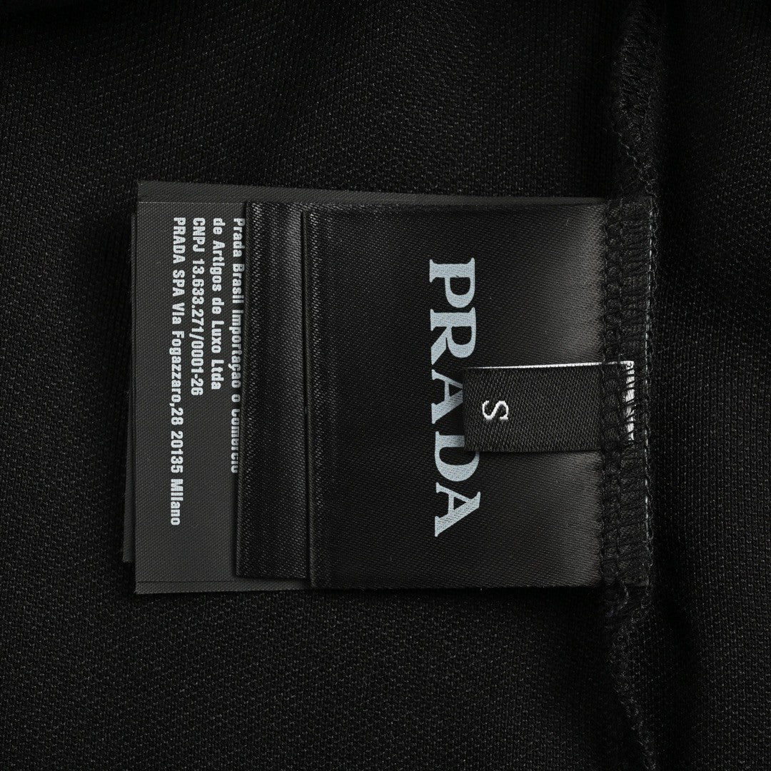 Pra*a classic black polo shirt