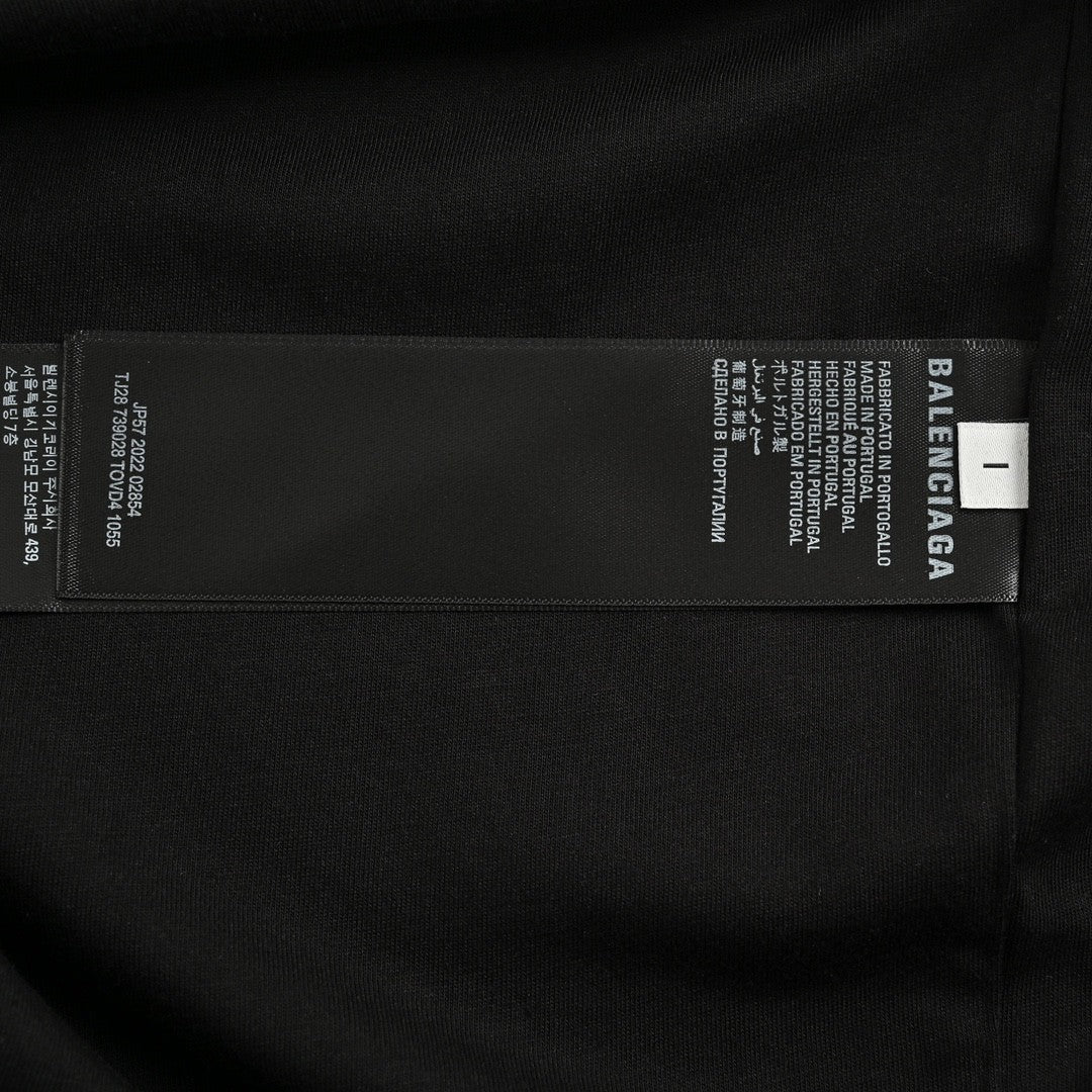 Balenciaga Reflective Logo Black T-Shirt