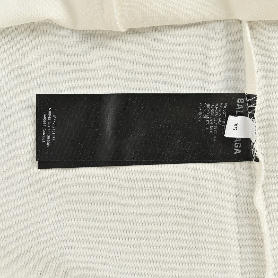 Balenciaga Cracked Logo T-Shirt (White)