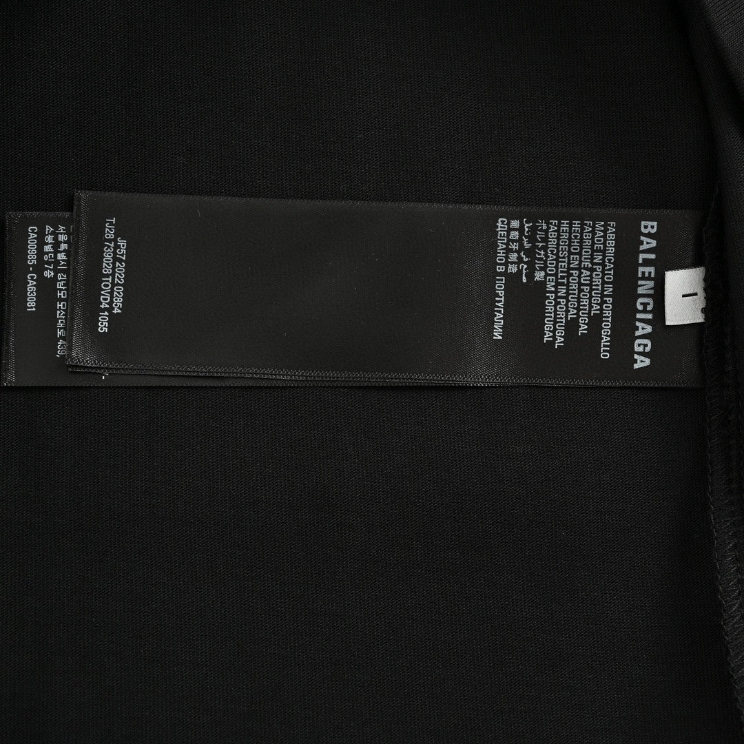 Balenciaga Distorted Logo T-Shirt (Black)