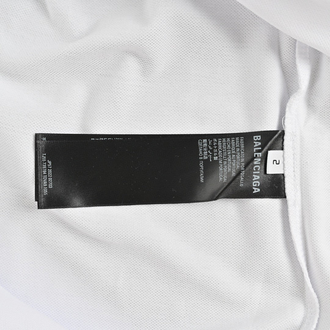 Balenciaga BB Logo White Polo Shirt