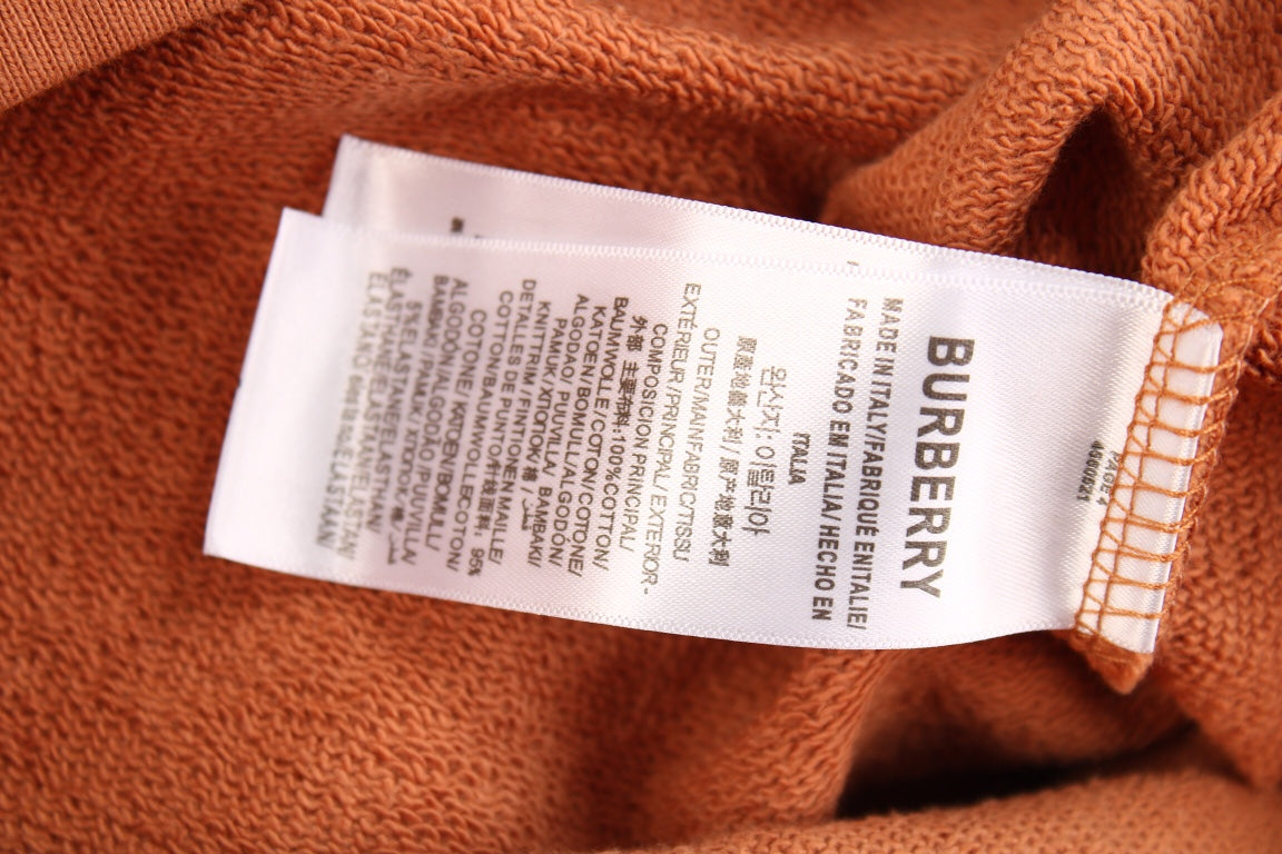 Burberry Brown Hoodie with Logo Patch