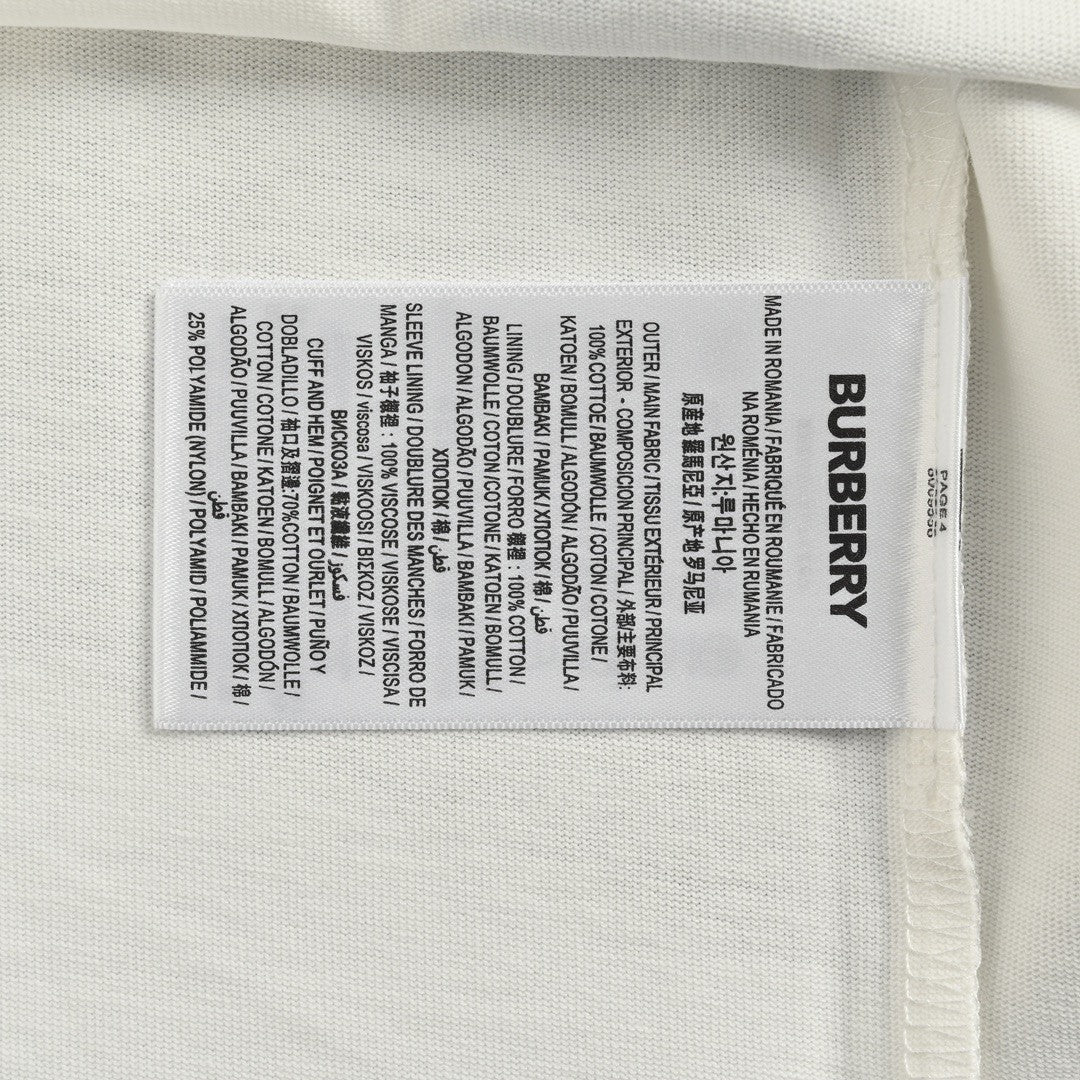 Burberry White Cotton T-Shirt