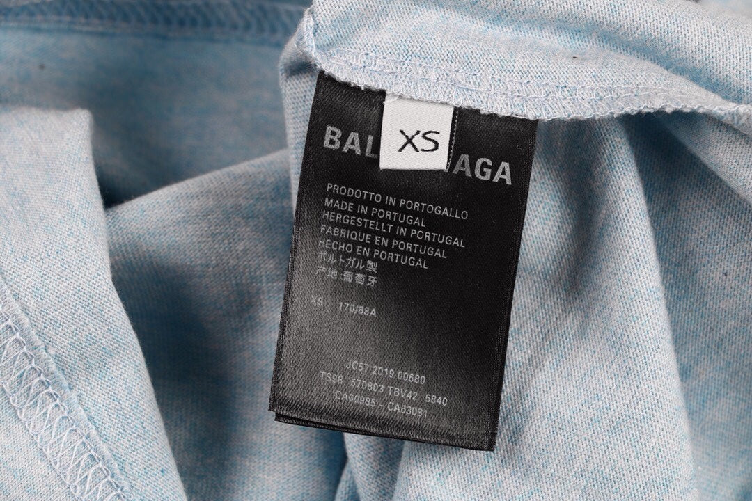 Ba*len*cia*ga basic logo t-shirt - light blue