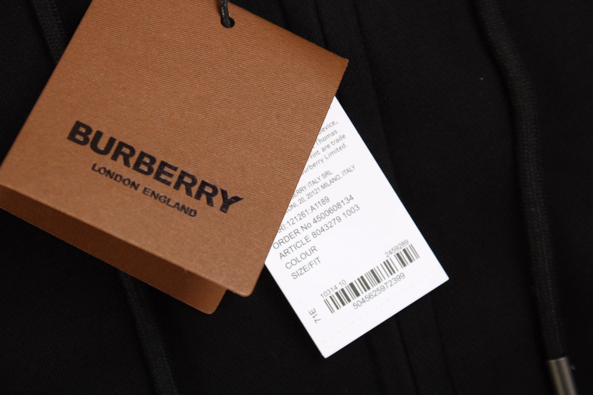 Burberry Zip-Up Hoodie - Black