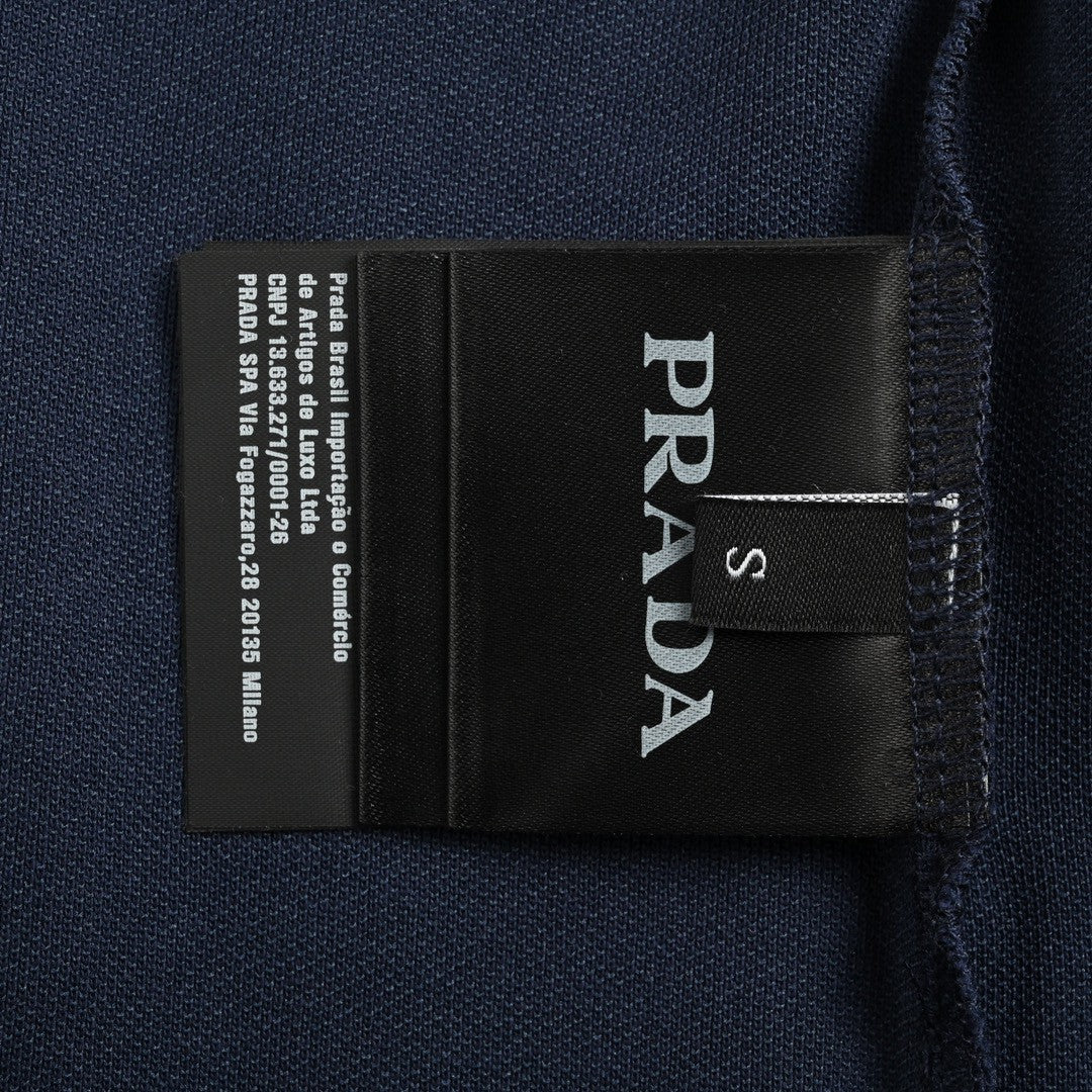 Pra*a classic navy polo shirt