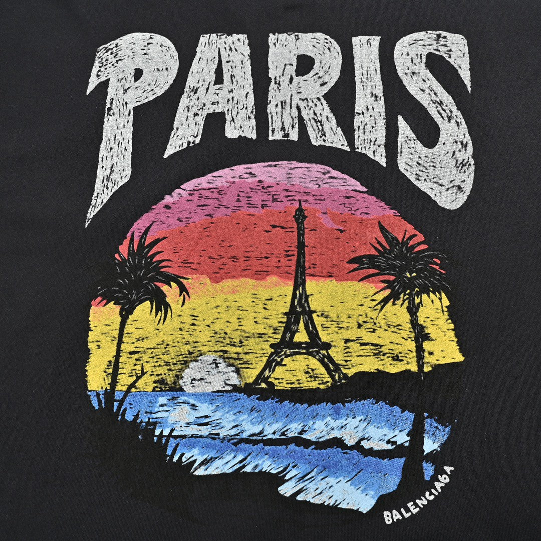 Ba*len*cia*ga paris graphic t-shirt