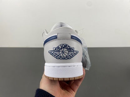 Air Jordan 1 Low "White/Grey/Navy"