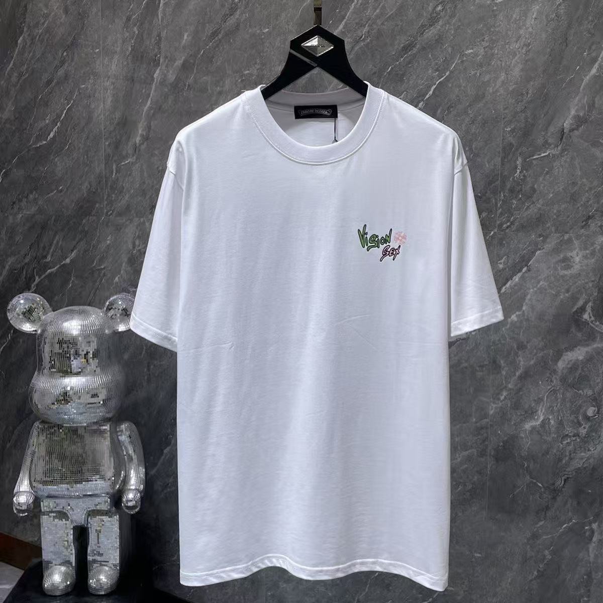 Chrome Hearts Classic Crewneck T-Shirt in White/Black/Pink