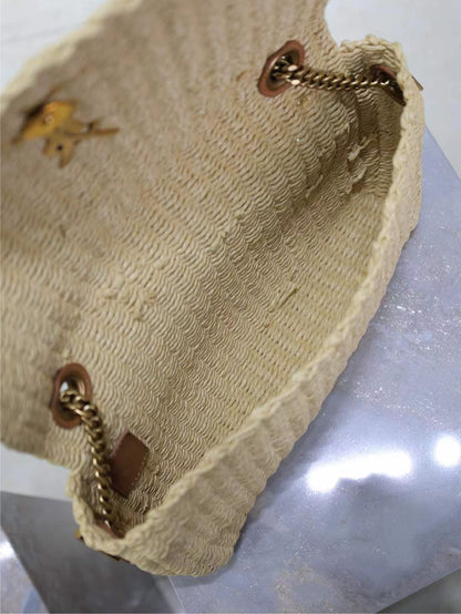 Saint Laurent Raffia Chain Bag