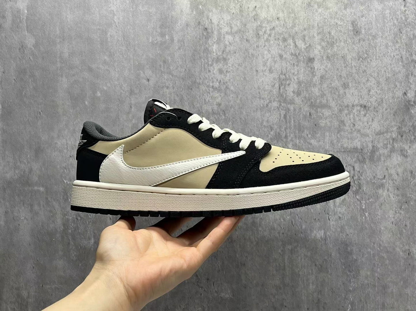 Air Jordan 1 Low "Black/Sail Reverse Swoosh"
