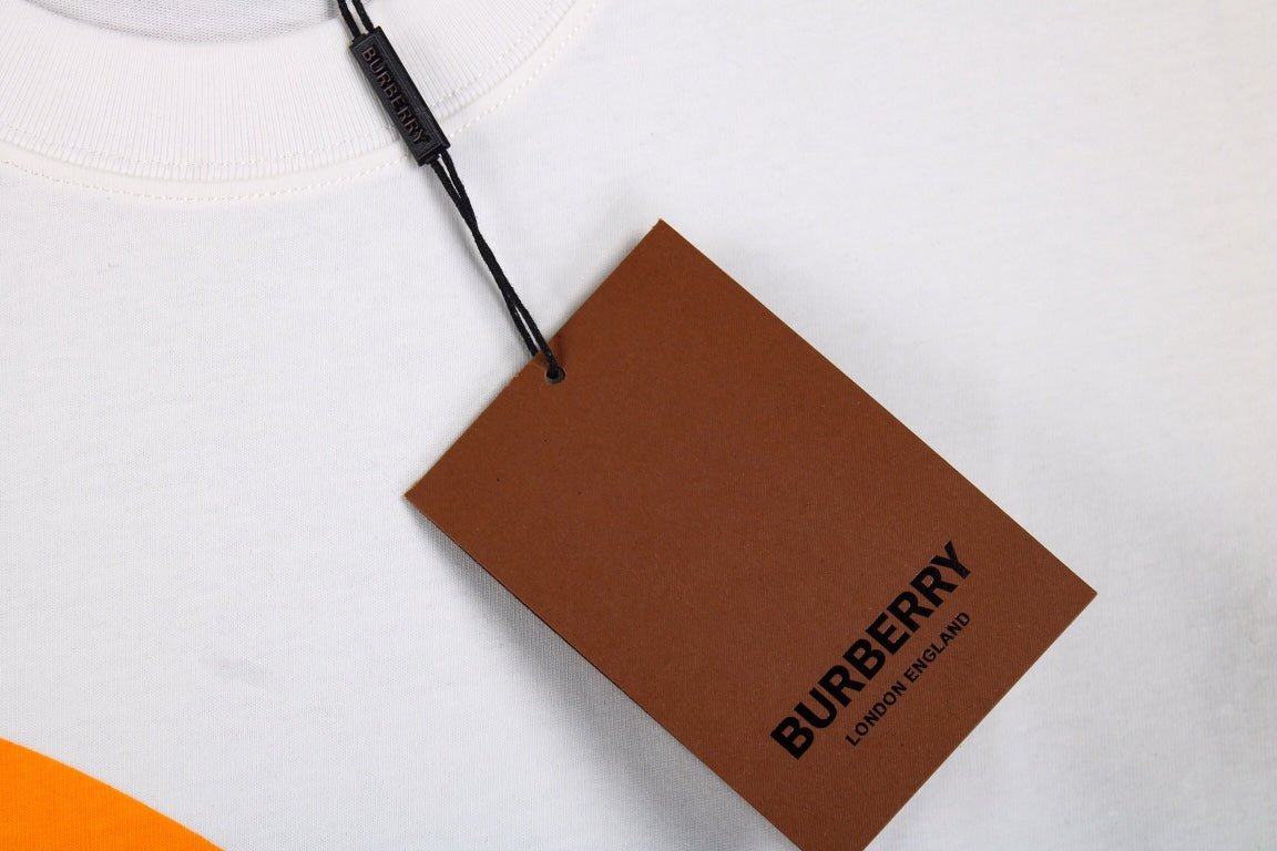 Burberry Knight Print T-Shirt - White and Orange