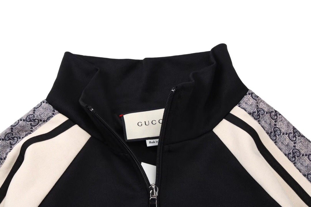 G*u*i gg sup*e stripe track jacket - black