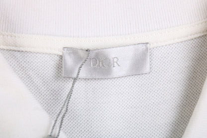 Christian Dior "Striped Logo" Polo Shirt