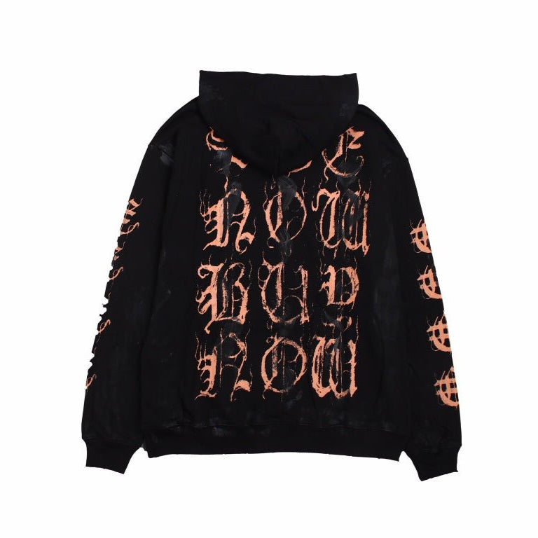 BALENCIAGA LOGO HOODIE BLACK - Prime Reps