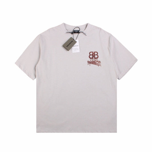 BALENCIAGA LOGO T-SHIRT GRAY - Prime Reps