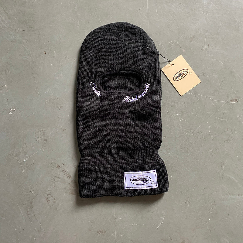 CORTEIZ KNIT BALACLAVA BLACK WHITE - Prime Reps