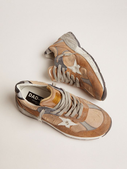 Dad-star Sneakers In Leopard-print Pony Skin With White Leather Star