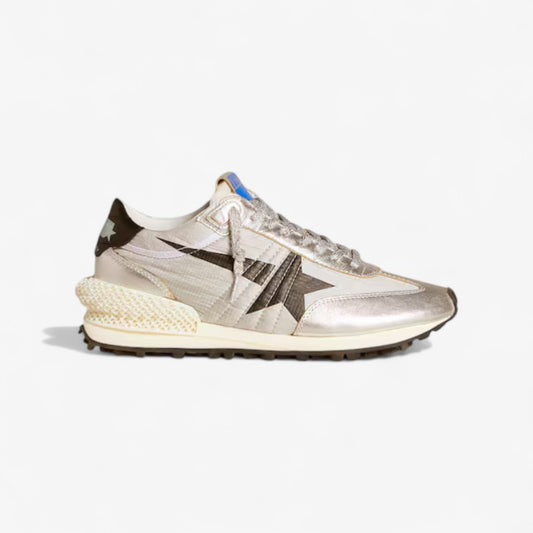 Golden Goose Marathon Sneaker – Silver & Black