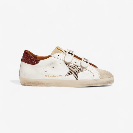 Golden Goose Old School Zebra Glitter Sneaker