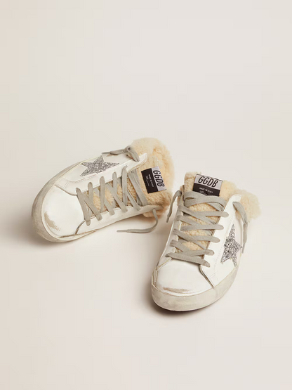 Golden Goose Slide-In Superstar Mule with Shearling