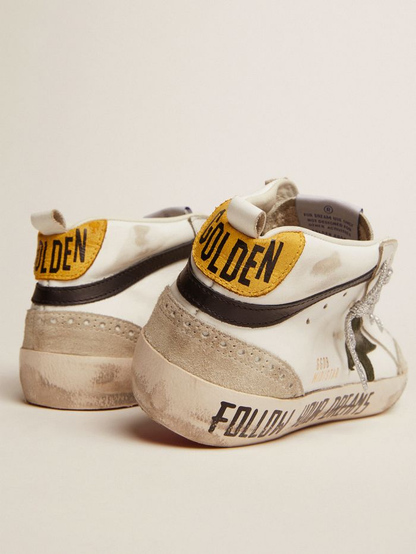 Mid Star Ltd Sneakers With Leather And Suede Upper And Snake-print Leather Star