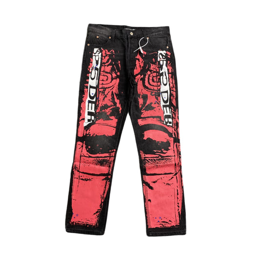 SP5DER PAINTED MOTO DENIM BLACK - Prime Reps