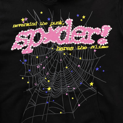 Sp5der PINK V2 Hoodie Black - Prime Reps
