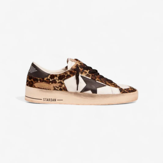 Stardan Sneakers In Leopard-print Pony Skin And Black Star