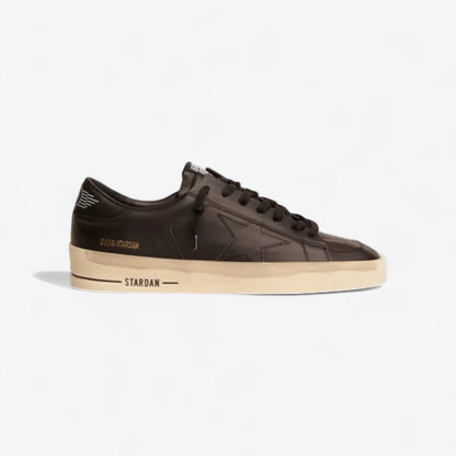 Stardan Sneakers In Total Black Leather With Vintage Finish