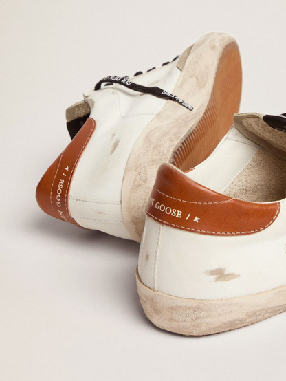 Super-star Ltd Sneakers With Olive-green Canvas Star And Tan Leather Heel Tab