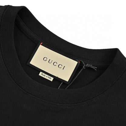 Gucci Black T-Shirt with Dinosaur Graphic