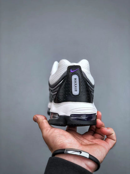 Nike Air Max in White/Black/Purple: Chromatic Tension
