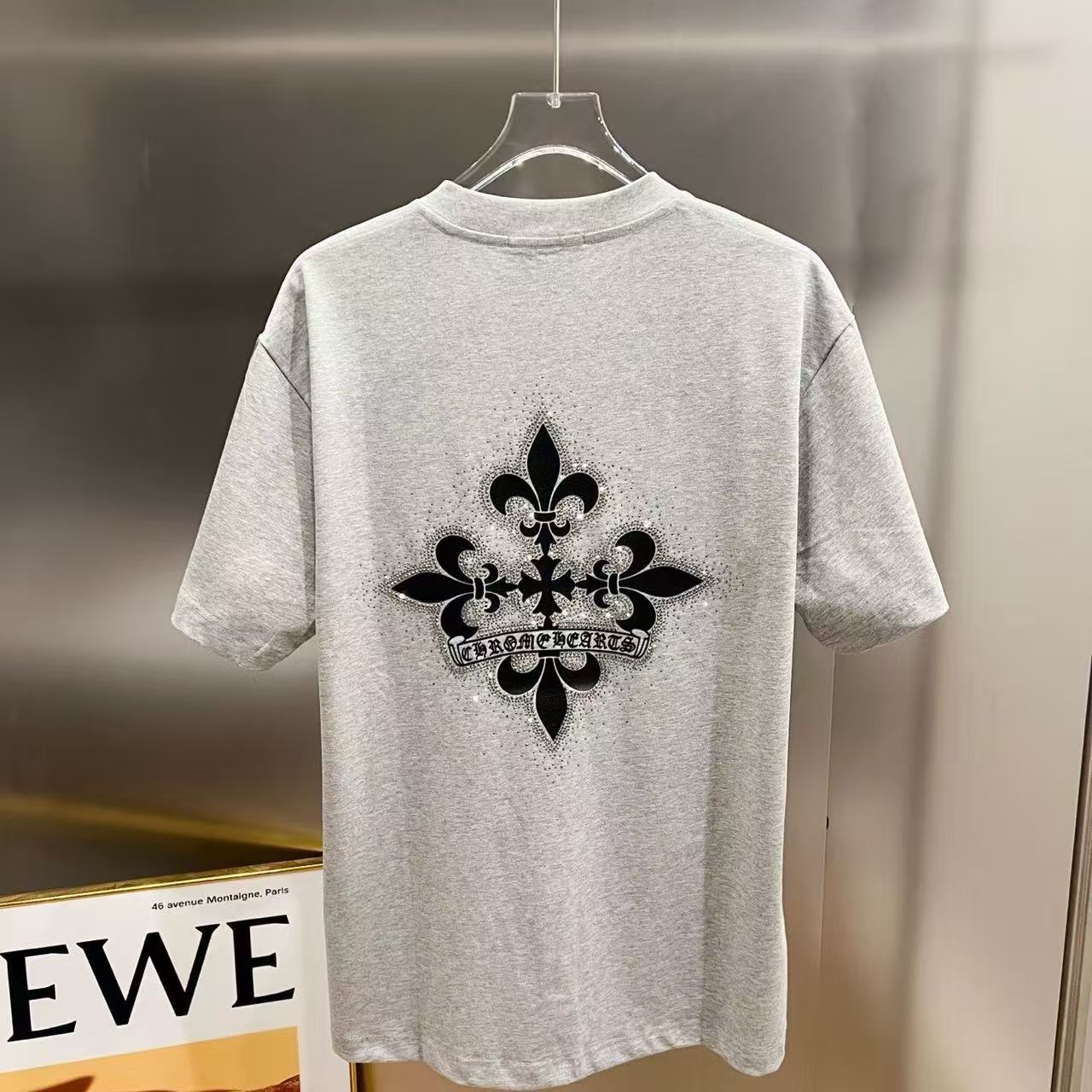 Chrome Hearts Classic Crewneck T-Shirt in Grey/Black