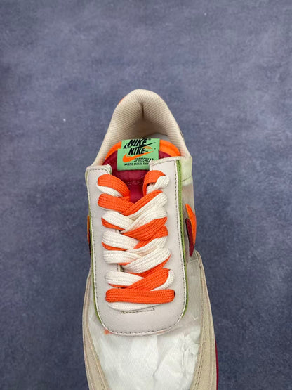 Nike x Sacai LDV Waffle 2.0 in Oatmeal/Orange: Sunset Deconstruction