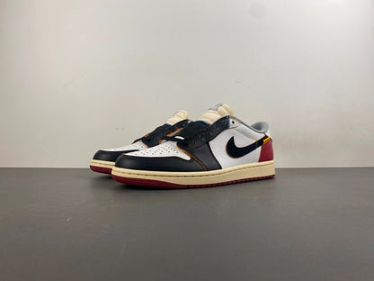 Air Jordan 1 Low "Black/White-Varsity Red"