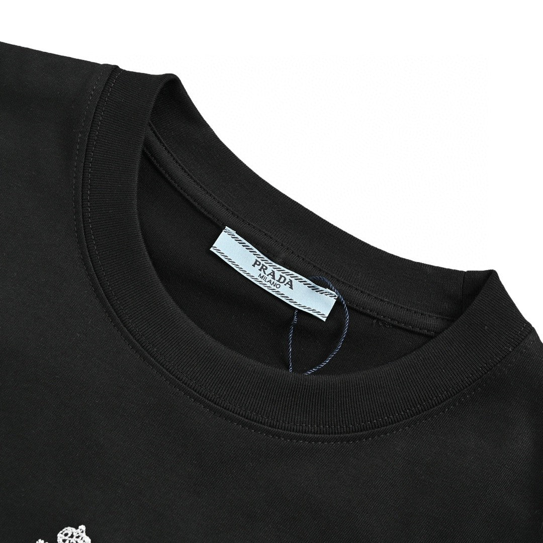 Pra*a milano black logo t-shirt