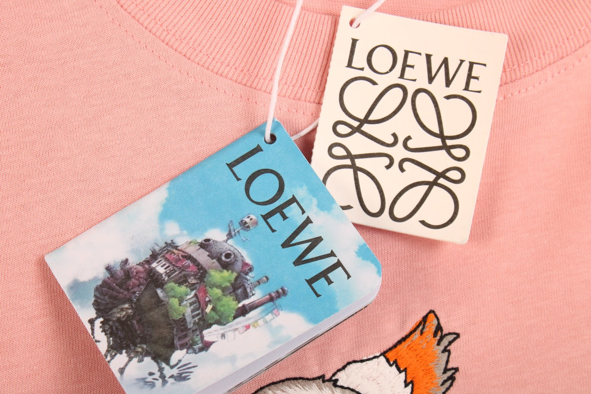 Loewe T-Shirt with Logo and Graphic Design