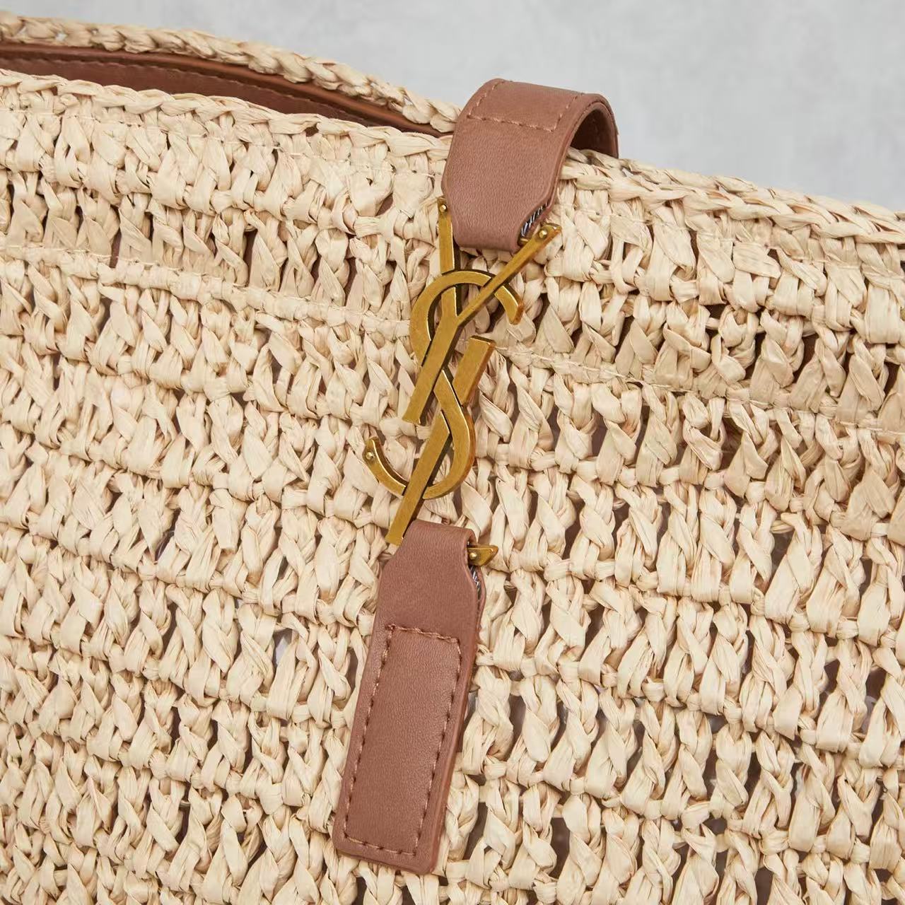 Saint Laurent Raffia Bucket Bag