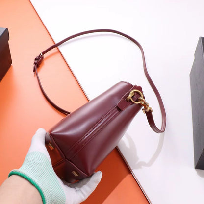 Saint Laurent Burgundy Lambskin Bag